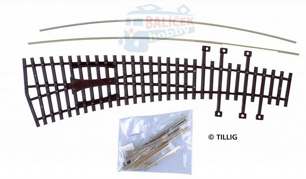 82410 Tillig H0 Bahn - IBW levá - oblouková výhybka levá / stavebnice