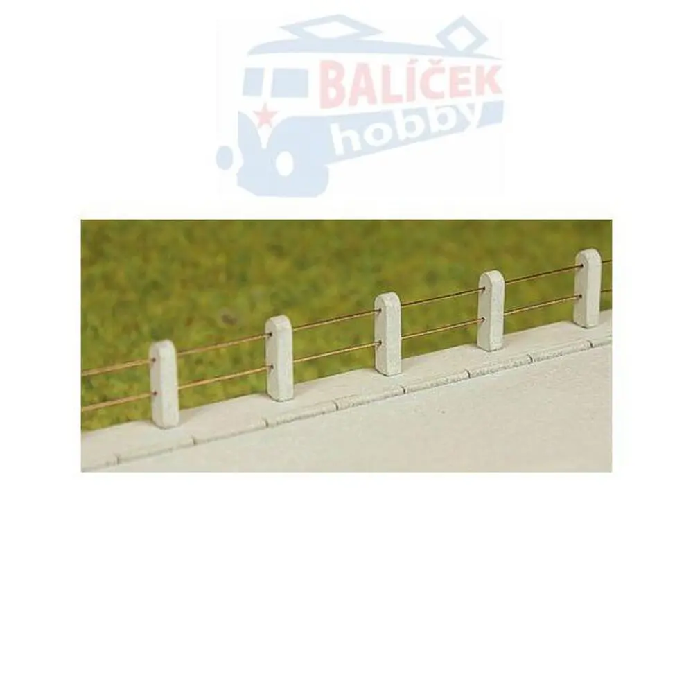H0 - Zábradlí – betonový sloupek s lanem