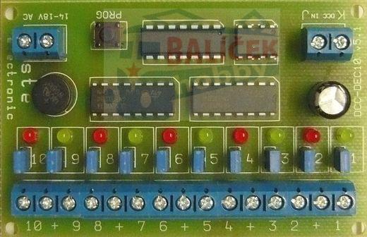 Dekodér pro návěstidlo DCC-5Sem 5 x dvousvětelné / STE 037