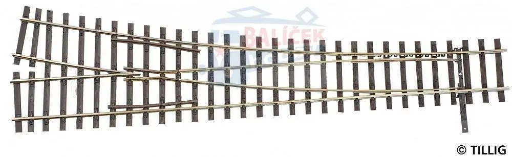 85343 Tillig H0 Bahn - EW1 - výhybka pravá, úhel srdcovky 15°