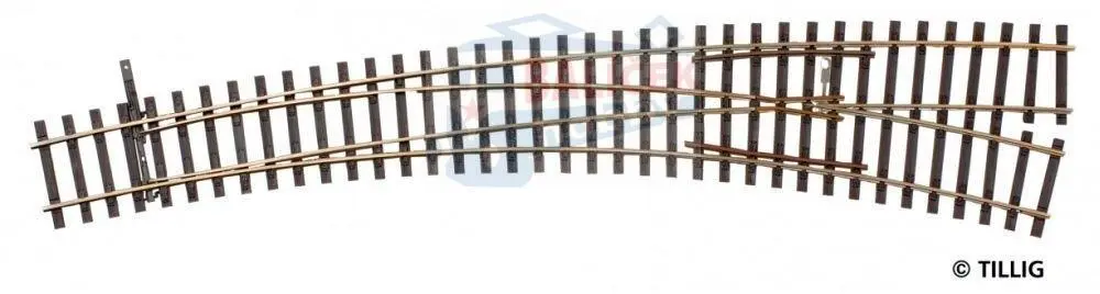 85373 Tillig H0 Bahn - IBW pravá 17° / 29° - oblouková výhybka pravá, úhel srdcovky 9°