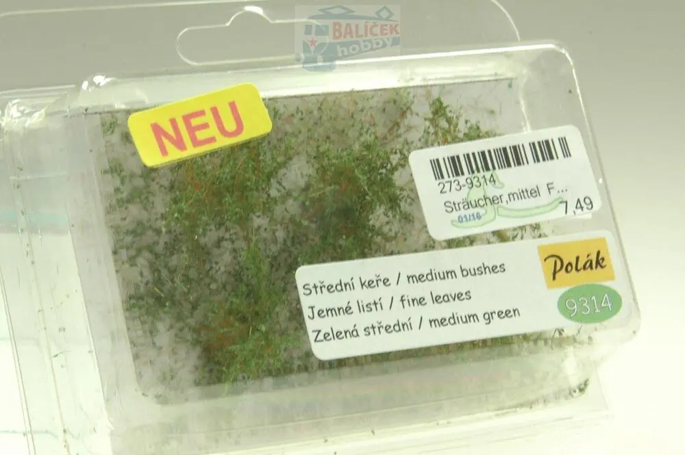 Keře - Střední keře - jemné listí - Zelená střední , Polák 9314