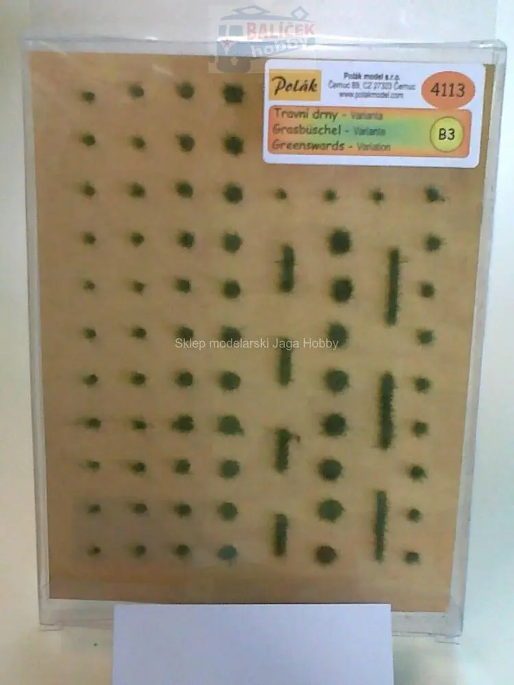 Travní drny - Drny- výška 3mm - Zel.lesní - Polák 4113