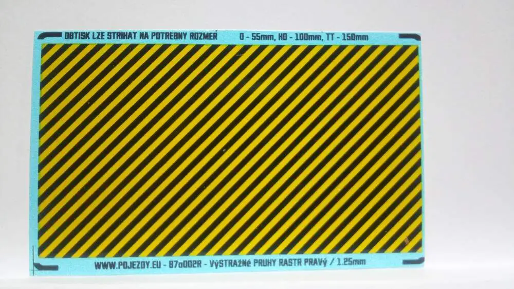 H0 - Žlutočerná výstražná plocha (R)