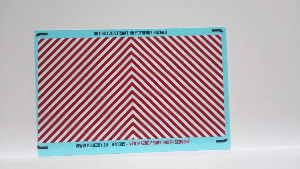 H0 - Červenobílá výstražná plocha - obtisk