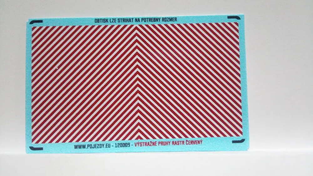 TT - Červenobílá výstražná plocha - obtisk