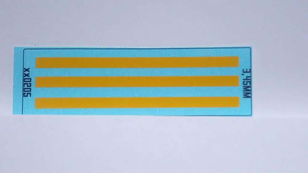 Žlutý pruh 3.45 mm x 66 mm, 3 pruhy