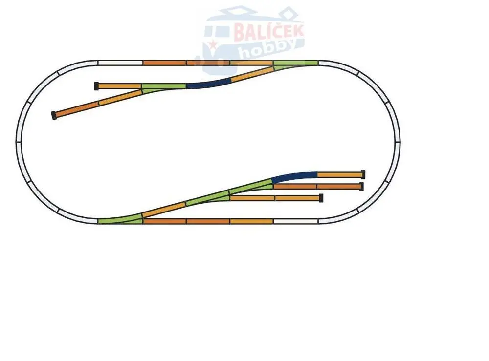 H0 - set rozšíření kolejí A-Gleis: D ,,Nákladní nádraží ,,