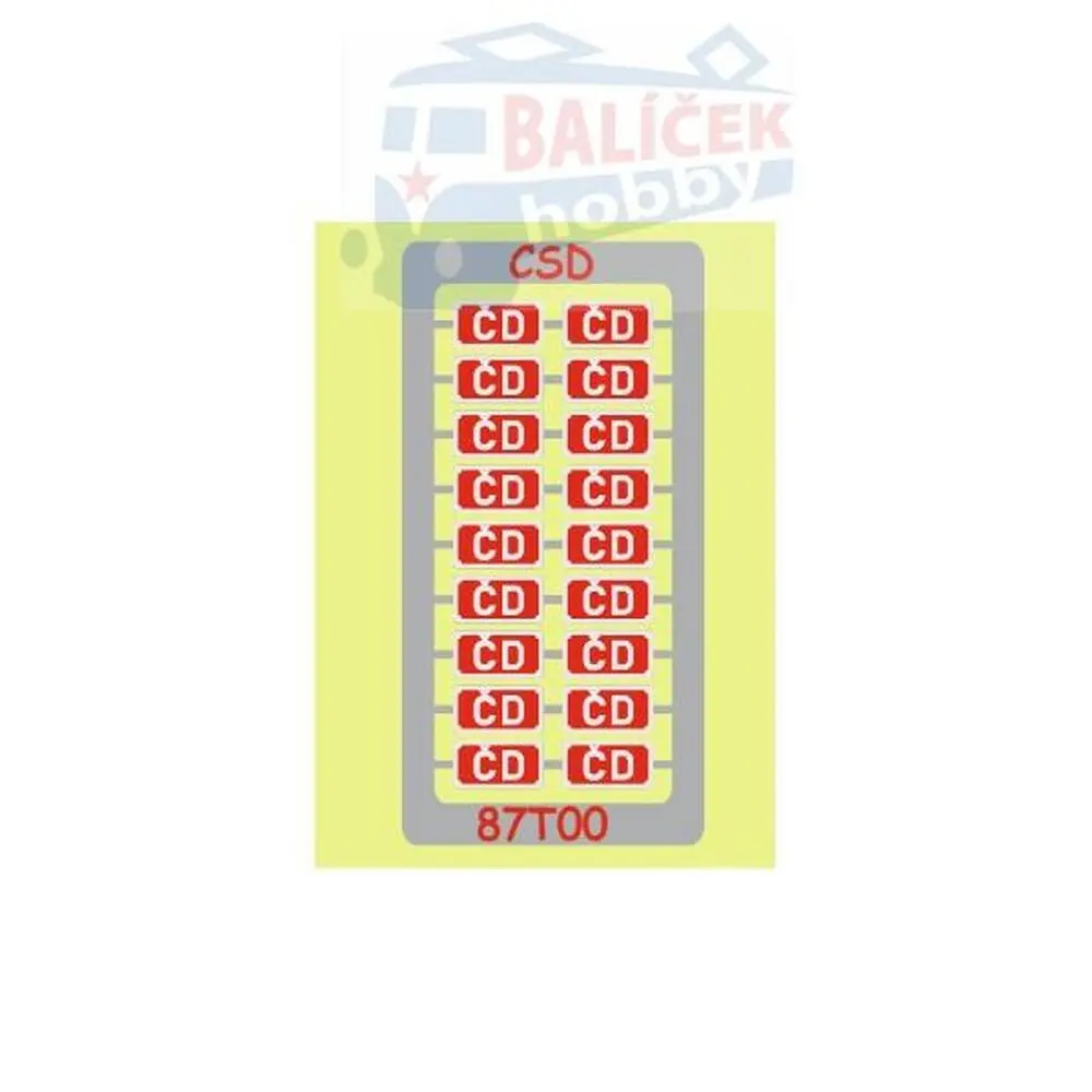 H0 - ČD 3.2 x 1.65 mm vlastnické tabulky 