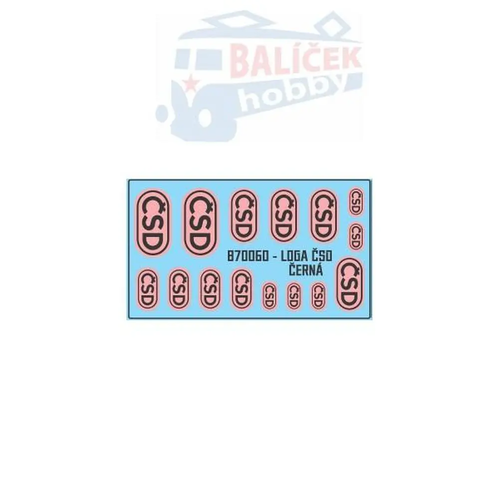 H0 - Logo ČSD černé "Stadion" - 4 velikosti