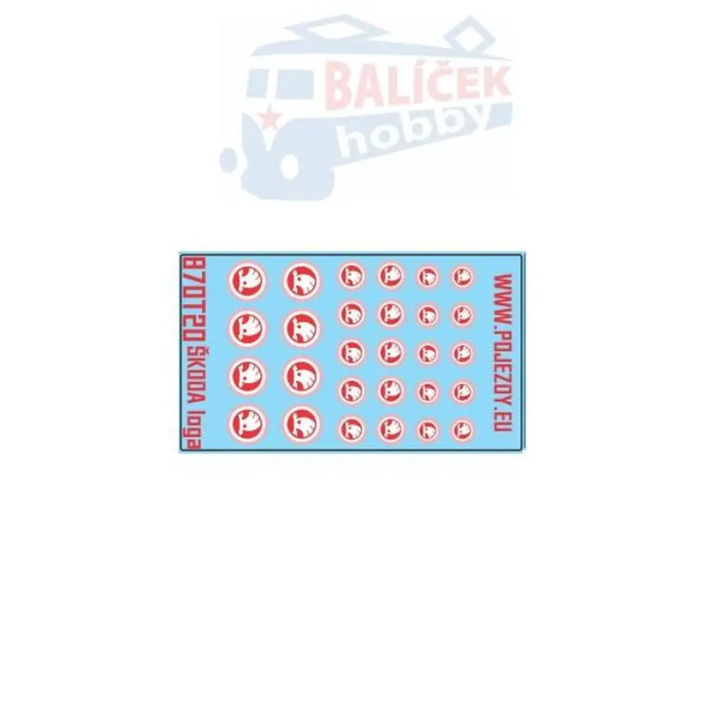 H0 - Loga Škoda - obtisk, různé velikosti