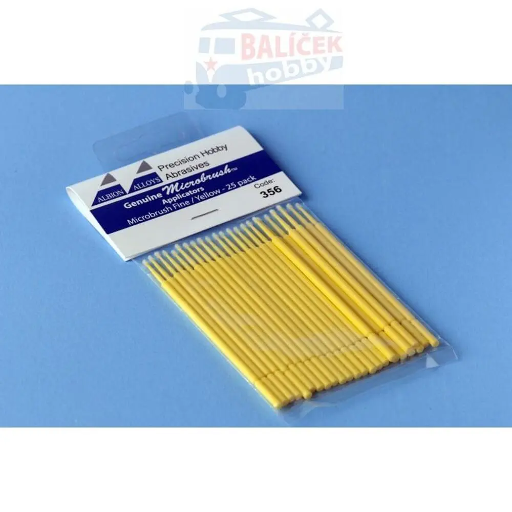 Štětičky Microbrush malé (žluté), 25 ks