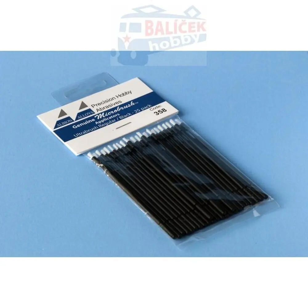 Štětečky Microbrush normální (černé), 25 ks