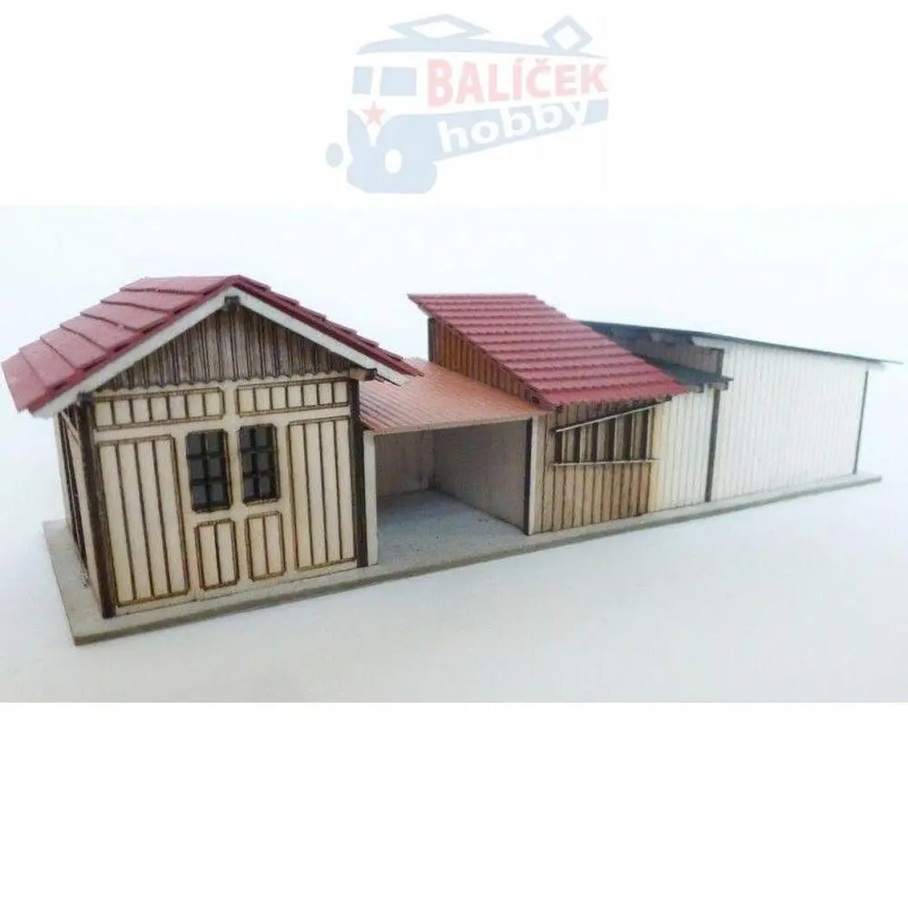  Sestava kůlen Malá Hraštice TT