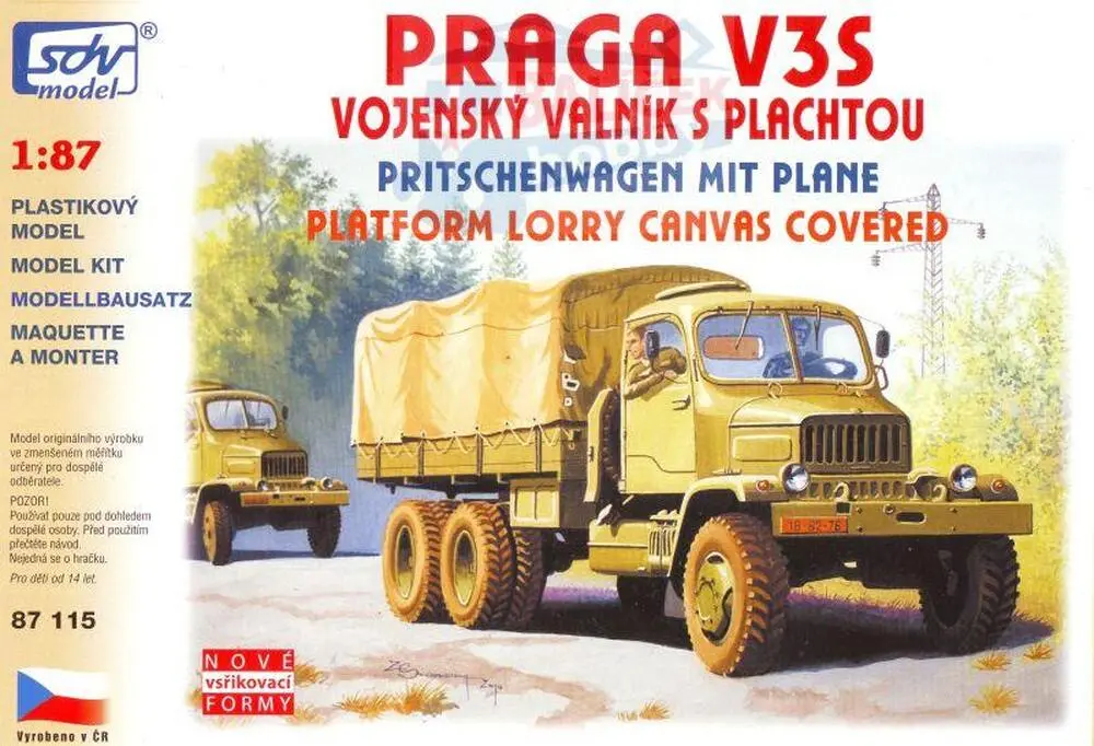 Praga V3S valník s plachtou