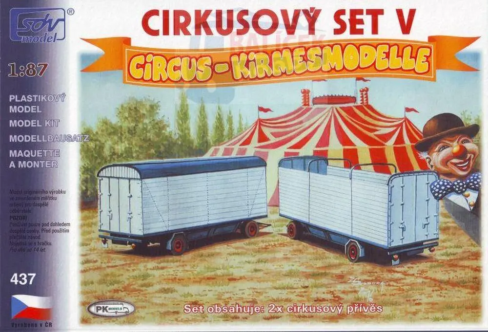 Cirkusové nákladní přívěsy, 2 kusy 1:87