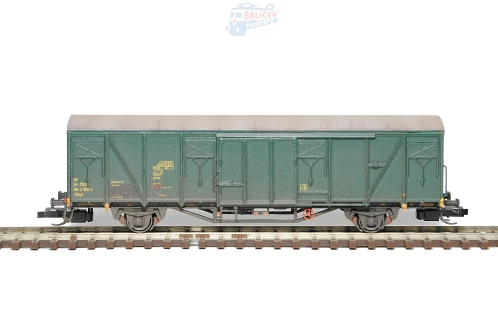 Krytý spěšninový vůz Gbqs 12 ČSD 1:120