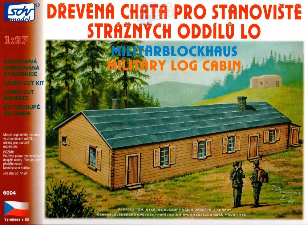 Dřevěná chata pro stanoviště strážných oddílů LO 1:87