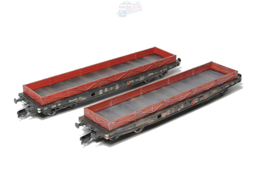 Nízkostěnný vůz Rlmm/Paon 10 ČSD 1:120