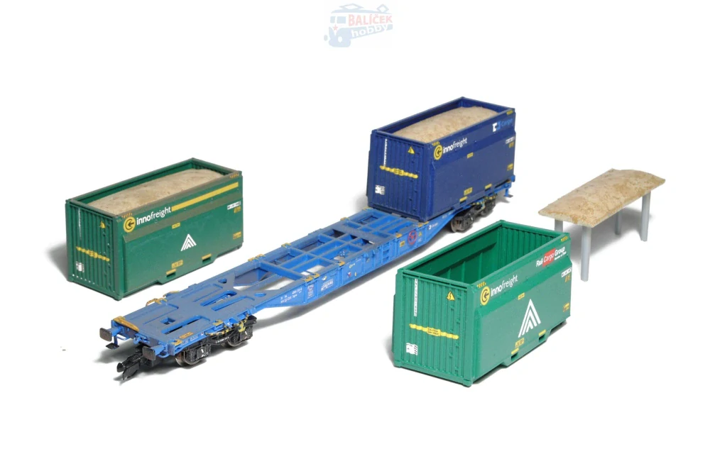 Kontejnerový vůz Sgns 55 ČDC 1:120