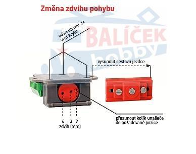 Motorický přestavník MP8 pro výhybky MTB