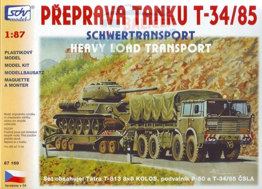 Tatra 813 8×8, P-50, T-34/85 1:87