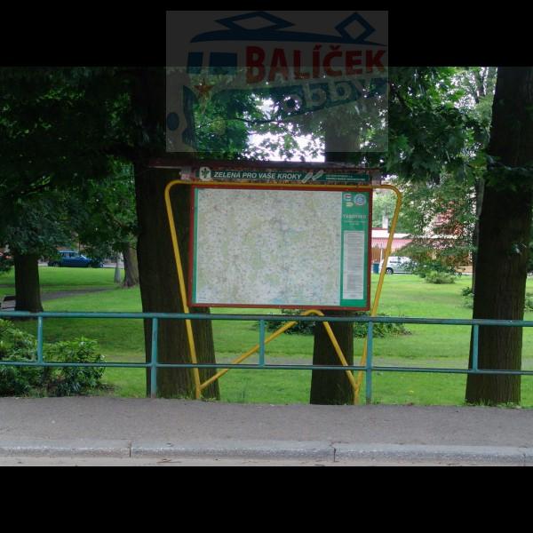 H0 - Stojan pro mapy KČT s rozcestníkem