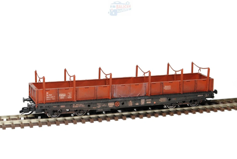 Vysokostěnný vůz Smm/Paov 10 ČSD 1:120