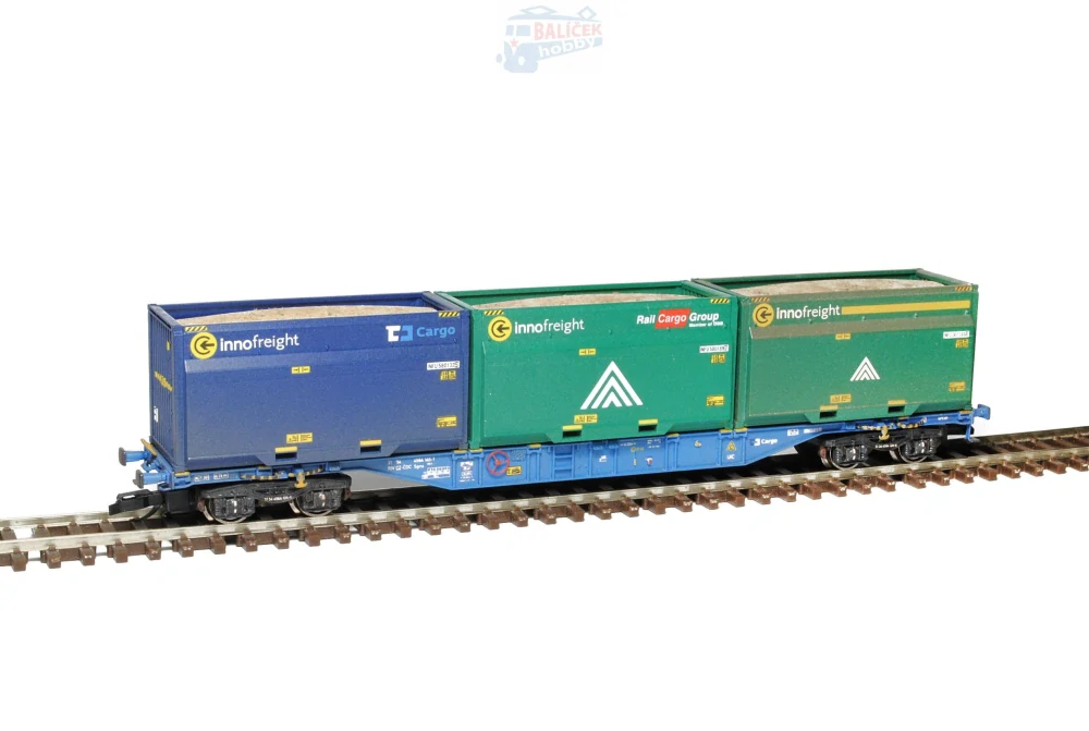 Kontejnerový vůz Sgns 55 ČDC 1:120
