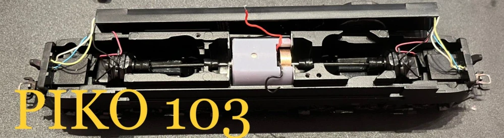 Piko BR 101, 103, 110, 111, 112, 118, 120, 132, 140, 141, 142, 143, 146, 147, 150, 151, 152, 182, 185, 187, 189, 191, 193, 194, 216, 218, 220, 221, 232, 245, 247, 285, 440, 442, 612, 752, EP 5, ES64U2, Herkules ER 20, ICE, Ludmilla, TRAXX, Vectron, Talent