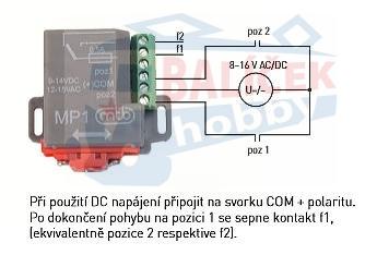 Motorický přestavník MP8 pro výhybky MTB