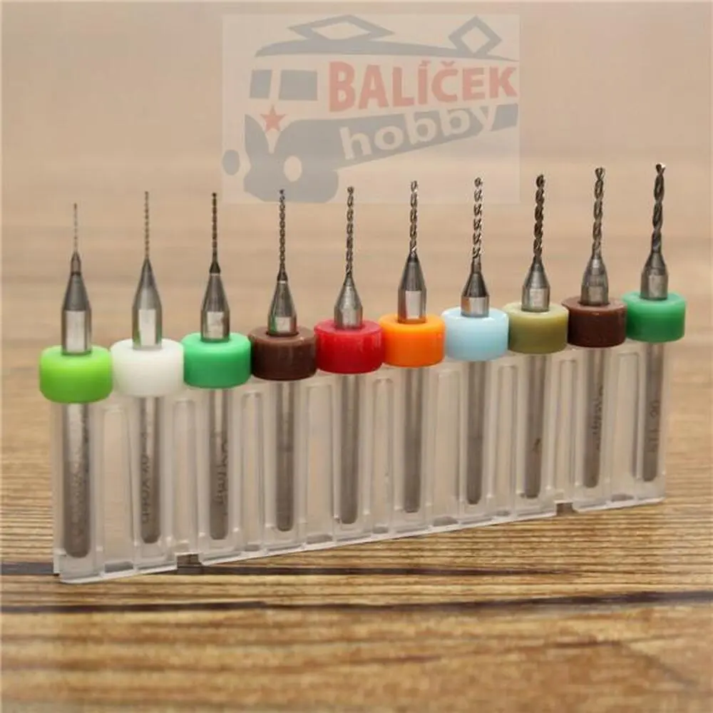 Sada desetinných vrtáčků 0.1-1.0 mm