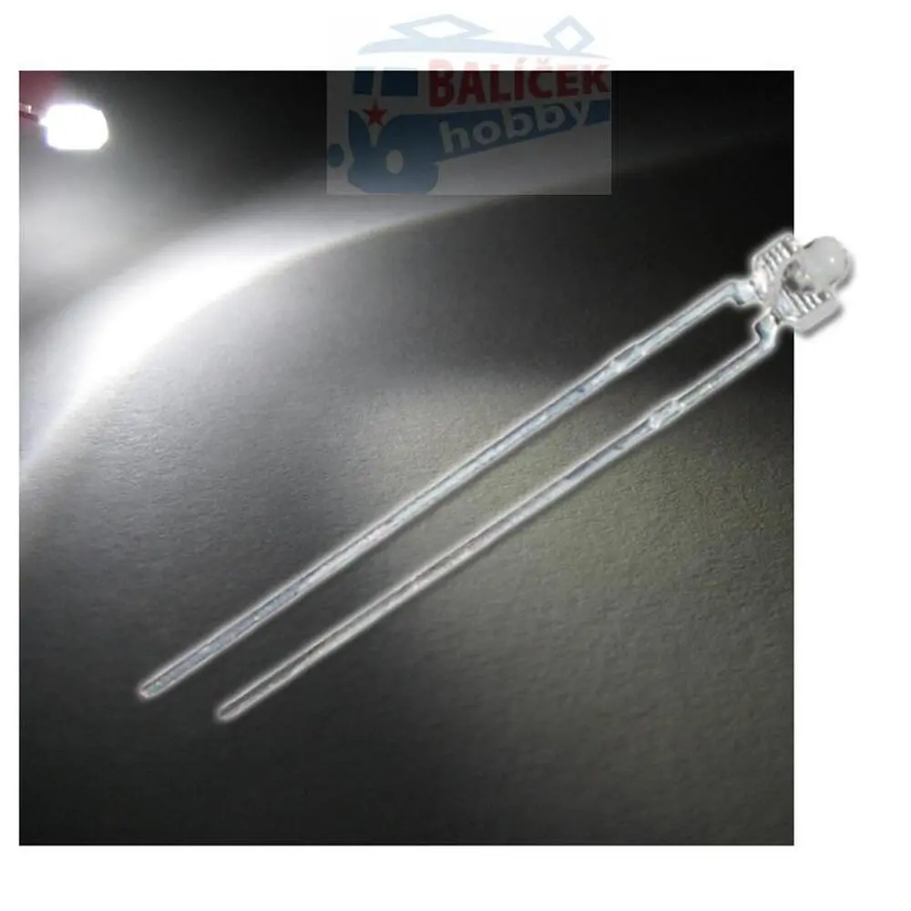 Led dioda - 1.8mm - bílá