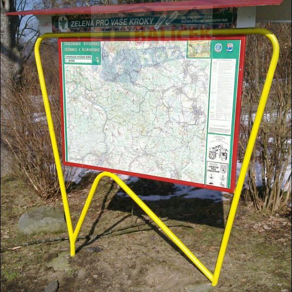 H0 - Stojan pro mapy KČT s rozcestníkem