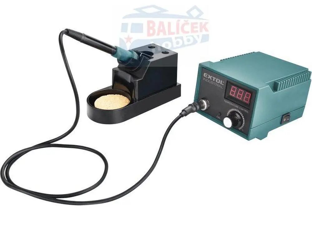 Stanice pájecí s LCD a el. regulací teploty, záruka 3 roky EXTOL-INDUSTRIAL