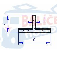 Profil T v=a 1,85 mm 4ks v balení